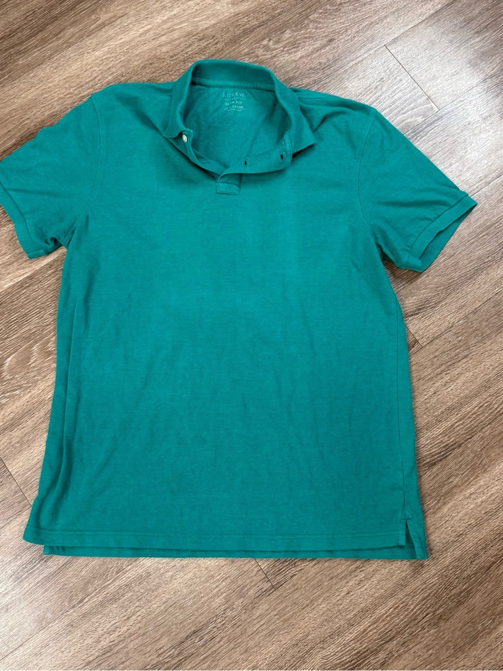 Men's Teal J.Crew Green Polo Shirt